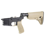 Bravo Company, Complete Lower Receiver, AR-15, Multi Caliber, Anodized Finish, Flat Dark Earth, BCM MK2 Recoil Mitigation System, BCM MOD 0 Stock, 7075 T6 Aluminum, Factory Cosmetic Blem BCMLRG-RMS-STK-MOD-0-FDE-COSMO