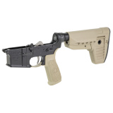 Bravo Company, Complete Lower Receiver, AR-15, Multi Caliber, Anodized Finish, Flat Dark Earth, BCM MK2 Recoil Mitigation System, BCM SOPMOD 1 Compartment Stock, 7075 T6 Aluminum, Factory Cosmetic Blem BCMLRG-RMS-STK-MOD-1-SPMD-FDE-COSMO