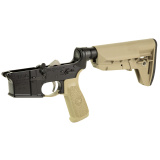 Bravo Company, Complete Lower Receiver, AR-15, Multi Caliber, Anodized Finish, Flat Dark Earth, BCM MK2 Recoil Mitigation System, BCM SOPMOD 2 Widebody Stock, 7075 T6 Aluminum, Factory Cosmetic Blem BCMLRG-RMS-STK-MOD-2-SPMD-FDE-COSMO