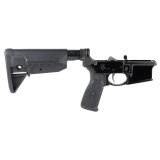 Bravo Company, Complete Lower Receiver, AR-15, Multi Caliber, Anodized Finish, Black, BCM SOPMOD 0 Widebody Stock, 7075 T6 Aluminum, Factory Cosmetic Blem BCMLRG-STK-MOD-0-SPMD-BLK-COSMO