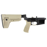 Bravo Company, Complete Lower Receiver, AR-15, Multi Caliber, Anodized Finish, Flat Dark Earth, BCM SOPMOD 1 Compartment, 7075 T6 Aluminum, Factory Cosmetic Blem BCMLRG-STK-MOD-1-SPMD-FDE-COSMO