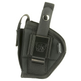 Belt and Clip Ambidextrous Holster For Most Compact Autos With 3-4 Inch Barrels Black