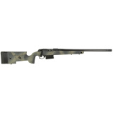 B-14 Series HMR Carbon Wilderness Rifle, Bolt Action Rifle, 308 Winchester, 20" Barrel - Carbon Fiber, Threaded 5/8-24, with Omni Muzzle Brake, Cerakote Finish, Black, Overmolded Mini-Chassis Stock, Fits Remington 700 Scope Base with 6X48 Screws, 5 Round