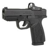 BP CC, Double Action, Semi-automatic, Polymer Frame Pistol, Compact, 9MM, 4" Barrel, Matte Finish, Black, Fixed Sights, No Thumb Safety, 8 Rounds, 1 Magazine, Includes Crimson Trace Red Dot BP9MCCL