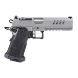 M2XL, Stainless, Semi-automatic, Single Action Only, Full Size, 9MM, 5", Stainless Steel, Black, Silver, Polymer, 22 Rounds, 2 Magazines, Optics Ready, Ambidextrous, Ambidextrous, Tritium Night Sights, Stainless Steel, Matte Stainless M2XIO5SSFN
