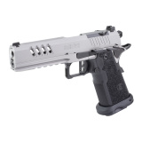 M2XL, Stainless, Semi-automatic, Single Action Only, Full Size, 9MM, 5", Stainless Steel, Black, Silver, Polymer, 22 Rounds, 2 Magazines, Optics Ready, Ambidextrous, Ambidextrous, Tritium Night Sights, Stainless Steel, Matte Stainless M2XIO5SSFN