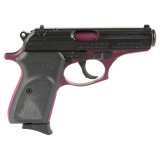 Thunder, Double Action/Single Action, Semi-automatic, Metal Frame Pistol, Compact, 380ACP, 3.5" Barrel, Alloy, Matte Finish, Black Slide with Black Cherry Frame, Polymer Grips, Fixed Sights, 8 Rounds, 1 Magazine T380BCH8