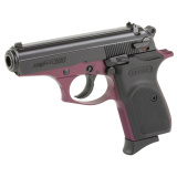 Thunder, Double Action/Single Action, Semi-automatic, Metal Frame Pistol, Compact, 380ACP, 3.5" Barrel, Alloy, Matte Finish, Black Slide with Black Cherry Frame, Polymer Grips, Fixed Sights, 8 Rounds, 1 Magazine T380BCH8
