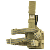 Nylon Omega VI Ultra Thigh Holster fits Most Pistols With or Without Light or Laser Aiming Module Coyote Tan