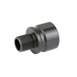 Thread Adapter, 5/8X24 to 1/2X28, Oxide Finish, Black 100000310208