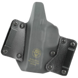 Leather Wing OWB Holster, Fits S&W M&P, Right Hand, Black Kydex & Leather, 1.75" Belt Loops, 15 Degree Cant 100077
