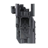 Enhanced Duty Holster-Light Compatible, Outer Waistband Duty Holster, Fits GLOCK 17 with Light, Right Hand, Kydex Construction, Black, Includes (3)-Shims and Drop Offset Mount 183952