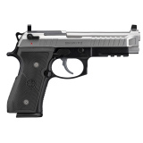92G Elite LTT II, Double Action/Single Action, Semi-automatic, Metal Frame Pistol, Full Size, 9MM, 4.7" Barrel, Stainless Steel (Inox) Slide and Barrel, Black Frame, Black Sights, Optics Ready, 10 Rounds, 3 Rounds J92ELITE2G10