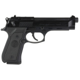 92FS 9MM, 4.9" Barrel, Alloy Frame, Blue Finish, DA/SA, Full Size, Plastic Grips, 3 Dot Sights, Ambidextrous Safety, 2 Magazines, 15Rd J92F300M