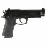 92GTS | 9MM, 4.7" Barrel, Cerakote Finish, Black, Optics Ready, Ambidextrous Frame Mounted Decocker, Fiber Optic Front Sight, 18 Rounds, 2 Magazines J92XFMSDA21 Double Action/Single Action, Semi-automatic, Metal Frame Pistol, Full Size