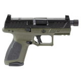 APX A1 Tactical, Striker Fired, Semi-automatic, Polymer Frame Pistol, Compact, 9MM, 4.2" Threaded Threaded 1/2x28, Matte Finish, Black Slide, Olive Drab Green Frame, Optics Ready, Trigger Safety, Blackout Suppressor Height Sights, 17 Rounds, 3 Magazines