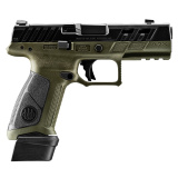 APX-A1, Semi-automatic, Striker Fired, Polymer Frame Pistol, Full Size, 9MM, 4.25" Ported Barrel, Matte Finish, Olive Drab Green, Black Serrated Rear Sight, Orange High-Vis Front Sight, Optic Ready, 10 Rounds, 3 Magazines JAXA1F910PTODG