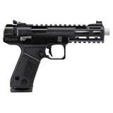B22 Jaguar Tac Metal, Semi-automatic, Internal Hammer Single Action Only, Full Size, 22 LR, 5.25" Threaded Barrel, Black, Ambidextrous Safety, Fiber Optic Front Sight, Optic Ready, 10 Rounds, 2 Magazines JB22TACMET10
