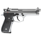 92FS 9mm Double/Single Action 4.9 Inch Barrel Stainless Finish Plastic Grips Three Dot Sights 15 Round