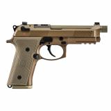 M9A4 G Centurion, Double Action/Single Action, Semi-automatic, Mid Size, Metal Frame Pistol, 9MM, 4.7" Barrel, Aluminum, Flat Dark Earth, Cerekote, Polymer Grip, Tritium Night Sights, Decocker, 15 Rounds, 2 Magazines, Front Picatinny Rail, OpticReady, 1/