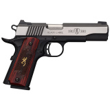 1911-380, Black Label, Semi-automatic, Full Size, 380ACP, 4.25" Barrel, Aluminum Frame, Black and Stainless Finish, Wood Grips, 8Rd 051912492