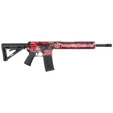 Spec+, Semi-automatic Rifle, AR, 223 Remington/556NATO, 16" Chrome-Moly Barrel, Anodized Finish, Red Skulls, Magpul Pistol Grip, Magpul Stock, Black, 30 Rounds, 1 Magazine BRO-CRYPT-RED