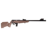 RB22, Bolt Action Rifle, 22LR, 16" Barrel, Blued Finish, Black, Flat Dark Earth Synthetic Stock, Compact, Adjustable Fiber Optic Sights, 10 Rounds RB22L1611FDE