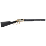 Rio Bravo, Ronald Regan, Lever Action, 22LR, 18" Barrel, Engraved Cerakote Gold Receiver, Black Wood Stock, Drift Adjustable Front with Adjustable Buckhorn Rear Sights, 15 Rounds RL22181WD-GLD2RR
