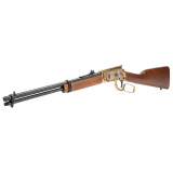 Rio Bravo, Lever Action, 22LR, 18" Barrel, PVD Gold Receiver, Black Barrel, Wood Stock, Adjustable Sights, Wyatt Earp Engraving, 15 Rounds RL22181WD-GWE