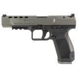 TP9SFx, Striker Fired, Semi-automatic, Polymer Frame Pistol, 9MM, 5.2" Match Grade Barrel, Tungsten Slide, Black Frame, Warren Tactical Sights, 10 Rounds, 2 Magazines, Includes Holster, Interchangeable Backstraps and Four Red Dot Interface Plates HG4192G