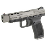 TP9SFx, Striker Fired, Semi-automatic, Polymer Frame Pistol, 9MM, 5.2" Match Grade Barrel, Tungsten Slide, Black Frame, Warren Tactical Sights, 10 Rounds, 2 Magazines, Includes Holster, Interchangeable Backstraps and Four Red Dot Interface Plates HG4192G