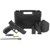 TP9SF, Striker Fired, Semi-automatic, Polymer Frame Pistol, 9MM, 4.46" Barrel, Match Grade Barrel, Black, Warren Tactical Sights With Dot Front, 18 Rounds, 2 Magazines, Includes Holster and Interchangeable Backstraps HG4865-N
