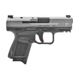 CANIK, TP9 Elite SC, Semi-automatic Pistol, Striker Fired 9mm, 3.6" Barrel, Polymer Frame, Tungsten Finish, Micro Red-Dot Base Plate, Holster & 2 Interchangeable Back Straps, Loaded Chamber Indicator, Reversible Magazine Release, Ambidextrous Slide Stop,