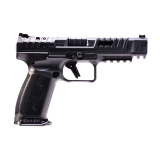 Canik SFX Rival-S Darkside | 9MM, 5" Barrel, Matte Finish, Darkside, Optics Ready, Fiber Optic Front Sight, Co-Witness Sights, 18 Rounds, 2 Magazines, Includes Competition Holster, (5) Optic Plates, (3) Sized Grips, (2) Aluminum Magazine Base Plates