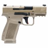 METE MC9L, Semi-automatic, Striker Fired, Polymer Frame Pistol, Compact, 9MM, 3.18" Barrel, Cerakote Finish, Flat Dark Earth, Optic Ready, White Dot Front Sight, Blackout Rear Sight, 2 Magazines, 17 Rounds, Includes Custom Holster HG7882D-N