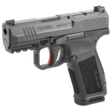 METE MC9L, Semi-automatic, Striker Fired, Polymer Frame Pistol, Compact, 9MM, 3.18" Barrel, Nitride Finish, Black, Optic Ready, White Dot Front Sight, Blackout Rear Sight, 2 Magazines, 17 Rounds, Includes MeCANiK MO1 Red Dot Optic, Custom Holster HG7882V