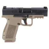 METE MC9LS, Semi-automatic, Striker Fired, Polymer Frame Pistol, Compact, 9MM, 3.64" Barrel, Black with Flat Dark Earth Frame, Optic Ready, White Dot Front Sight, Blackout Rear Sight, 2 Magazines, 10 Rounds, California Compliant HG7885CABD-N