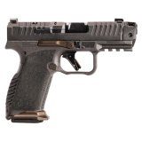 METE MC9 Prime Radian, Semi-automatic, Striker Fired, Polymer Frame Pistol, Compact, 9MM, 3.8" Barrel, Radian Ramjet and Afterburner Compensator, Night Fision Tritium Sights, Canik ONYX C Optic, Matte Finish, Gray, 17 Rounds, 2 Magazies HG8611V-N