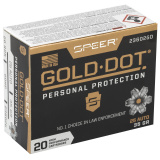 Speer Gold Dot, Personal Protection, 25ACP, 35 Grain, Hollow Point, 20 Round Box 23602GD