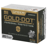 Speer Gold Dot, Personal Protection, 40S&W, 180 Grain, Hollow Point, 20 Round Box 23962GD