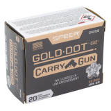 Speer Gold Dot, 40 S&W, 165Gr, Gold Dot Hollow Point, 20 Round Box 24259