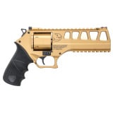 Rhino L Frame 60DS Revolver, Double Action/Single Action, 44 Remington Magnum, 6" Barrel, Aluminum Frame, PVD Finish, Gold, Hogue Rubber Grips, Fiber Optic Front Sight, Adjustable Rear Sight, 6 Rounds, 3 Moon Clips 340.355
