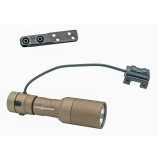 REIN 3.0 Micro, Weaponlight, 95,000 Candela, Accepts 18350 and CR123A Batteries, Picatinny Mount, Remote, LCS, Black REIN 3.0 MICRO-DF-S-FDE