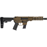 Banshee MK10, Semi-automatic, AR Pistol, 10MM, 8" Barrel .578X24 Thread Pitch, Cerakote Finish, Midnight Bronze, CMMG Pistol Grip, Pistol Stabilizing Brace, Ambidextrous Controls, 15 Rounds, 1 Magazine 10A570F-MB