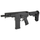 Banshee MK4, Semi-automatic, AR Pistol, 5.7X28MM, 5" Barrel 1/2X28 Thread Pitch, Cerakote Finish, Armor Black, CMMG Pistol Grip, Pistol Stabilizing Brace, Ambidextrous Controls, 32 Rounds, 1 Magazine 54A3B0F-AB