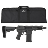 Banshee MK4, Semi-automatic, AR Pistol, 5.7X28MM, 5" Barrel 1/2X28 Thread Pitch, Cerakote Finish, Armor Black, CMMG Pistol Grip, Pistol Stabilizing Brace, Ambidextrous Controls, 32 Rounds, 1 Magazine 54A3B0F-AB