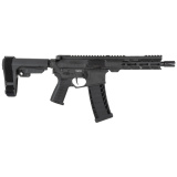 Banshee MK4, Semi-automatic, AR Pistol, 9MM, 8" Barrel, 1/2X28 Thread Pitch, Cerakote Finish, Armor Black, CMMG Pistol Grip, Pistol Stabilizing Brace, Ambidextrous Controls, 30 Rounds, 1 Magazine 94A860F-AB