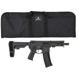 Banshee MK4, Semi-automatic, AR Pistol, 9MM, 5" Barrel, 1/2X28 Thread Pitch, Cerakote Finish, Armor Black, CMMG Pistol Grip, Pistol Stabilizing Brace, Ambidextrous Controls, 30 Rounds, 1 Magazine 94AD90F-AB