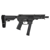 Banshee MKGs, Semi-automatic, AR Pistol, 9MM, 5" Barrel, 1/2X28 Thread Pitch, Cerakote Finish, Armor Black, CMMG Pistol Grip, Pistol Stabilizing Brace, Ambidextrous Controls, 33 Rounds, 1 Magazine 99A290F-AB