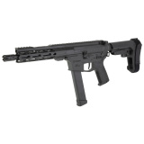 Banshee MKGs, Semi-automatic, AR Pistol, 9MM, 8" Barrel, 1/2X28 Thread Pitch, Cerakote Finish, Armor Black, CMMG Pistol Grip, Pistol Stabilizing Brace, Ambidextrous Controls, 33 Rounds, 1 Magazine 99A520F-AB